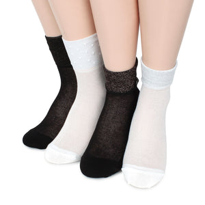 Mercy mono see through women socks (4 pairs) VS1122 - intypesocks