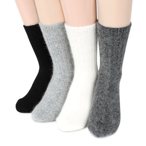Basic Soft Angora Crew Socks  YE14 - intypesocks