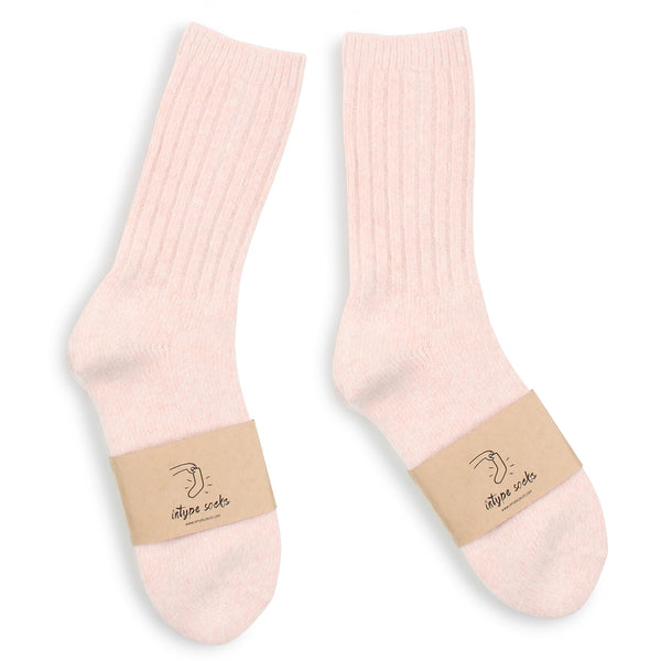 Pastel Soft Angora Crew Socks YE59 - intypesocks