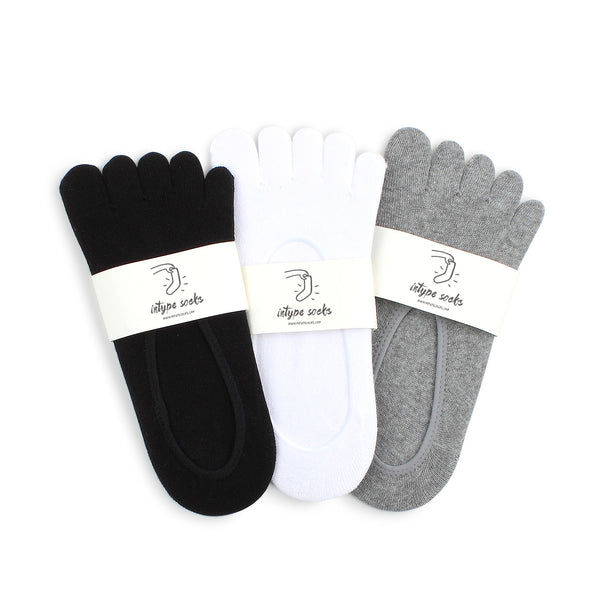 Toe Socks Cotton Five Finger Socks For Men No show 3 pairs UB - intypesocks