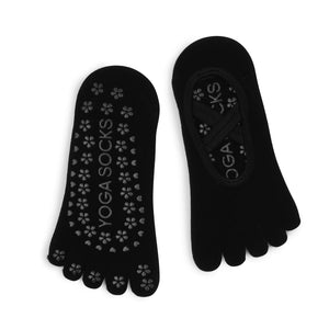 Yoga Five Toe Socks Toe Socks For Women Pilates, Fitness, Dance, Indoor Exercises with Anti-Skid Grips (3 pairs) XA13 - intypesocks