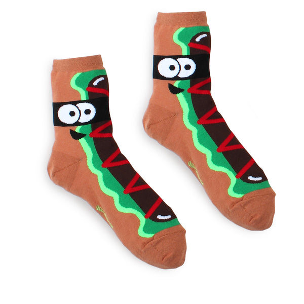 Women's fashion funny socks food monsters (4pairs) AS14 - intypesocks