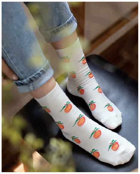 (5 pairs) Fruits Party Cotton Women Kids Crew Socks CR15 - intypesocks
