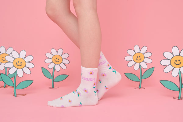 (5 Pairs) Crush daisy crew fashion Socks EG15