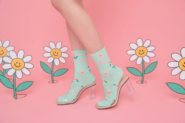 (5 Pairs) Crush daisy crew fashion Socks EG15