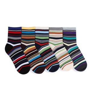 Men Colorful Multi Stripe Socks (5 Colors) Paul Smith Style Pop Awesome Funky EG15 - intypesocks