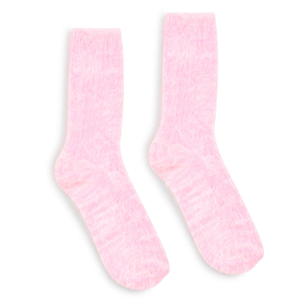 Women Cozy Color Pop Long Fur Socks (Crew 8 Pairs) YZ 18 - intypesocks