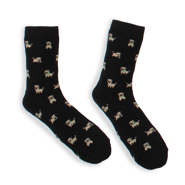 Little Dog Puppies Corgi Pattern Socks (Crew 7 pairs) LH17 - intypesocks