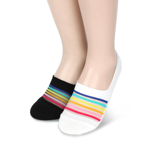 Crush Rainbow hide clear socks women non slip loafer socks NS56