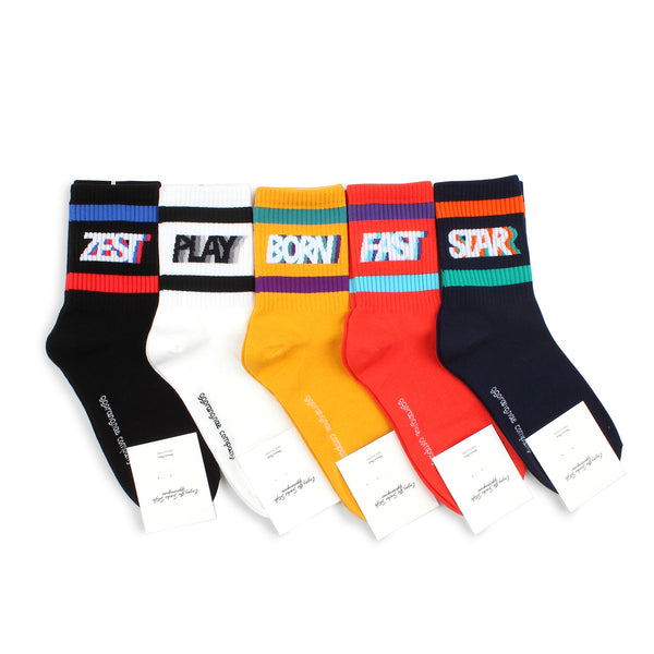 Point Pick Rugby Street Fashion Socks (Crew 5pairs) ON15 - intypesocks