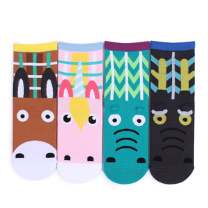 Women Funny Pony Socks (4 pairs) BI14 - intypesocks
