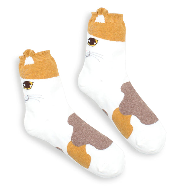 Meow Real Lucky Cat Socks (4colors 4pairs) BO14 - intypesocks