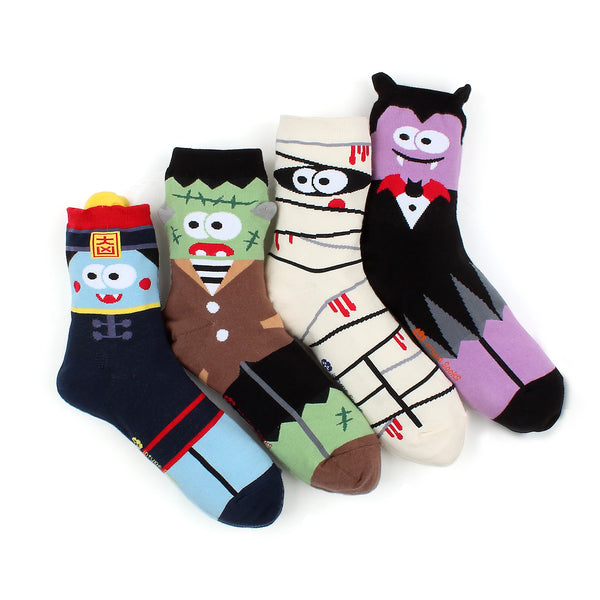 Halloween ghost funny crew socks