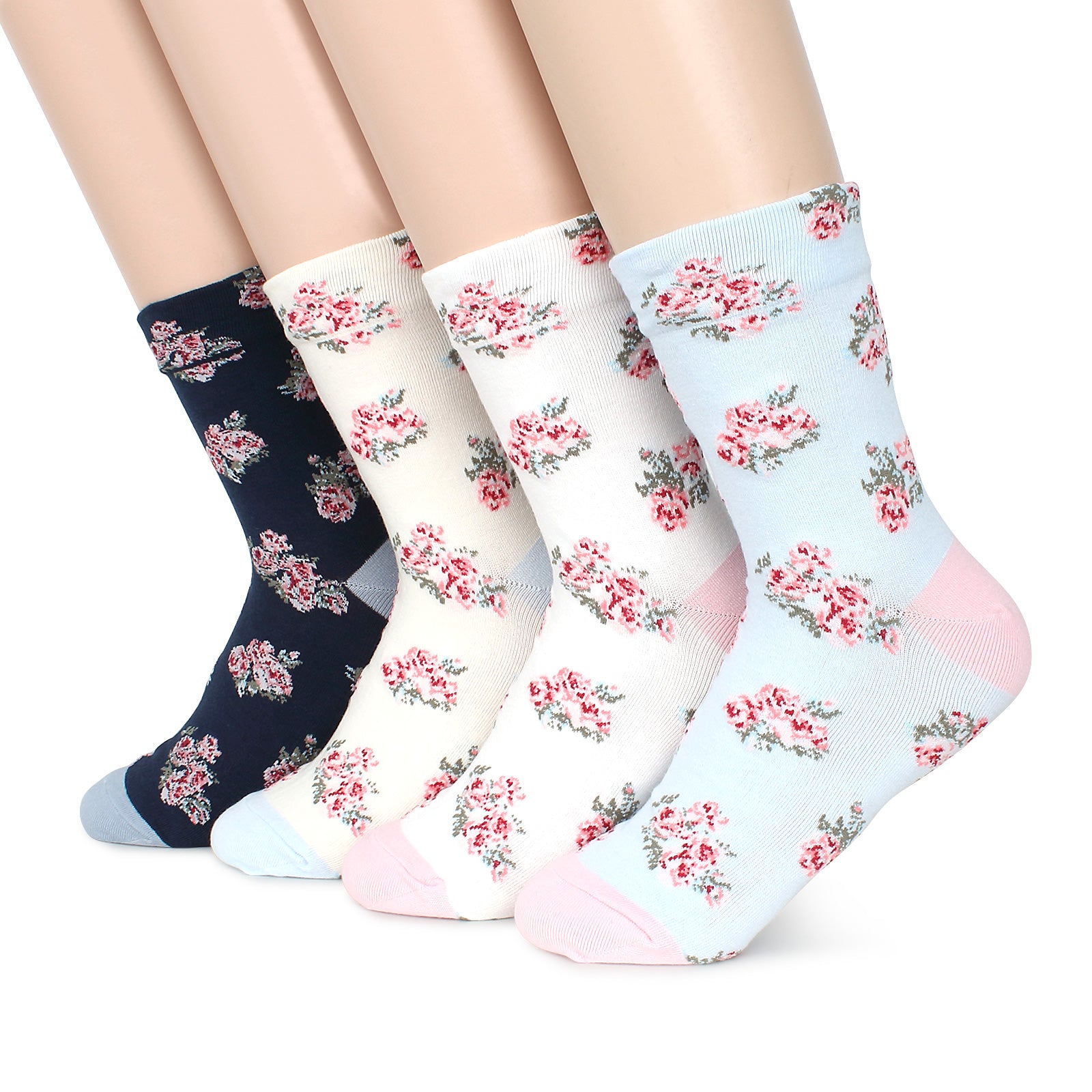 Classic Rose Garden Flower Pattern women Socks CQ14