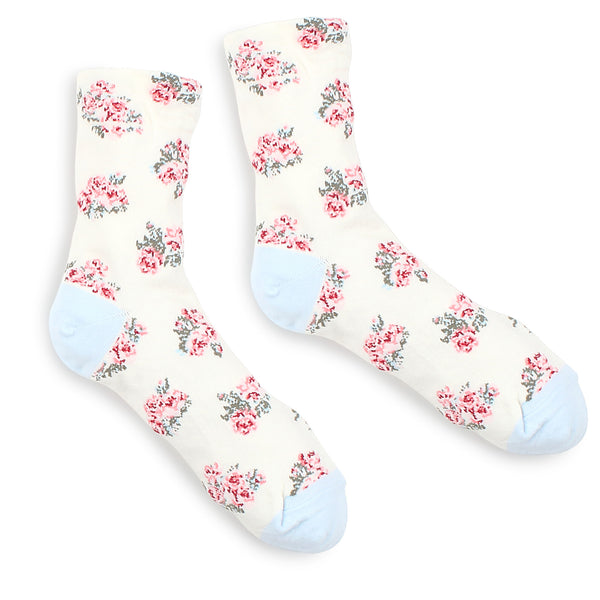 Classic Rose Garden Flower Pattern women Socks CQ14