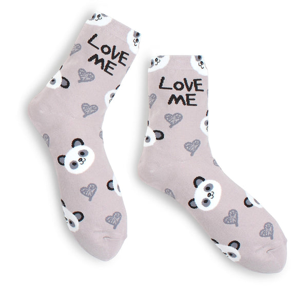 I Love Cats Animal Pattern Socks (Crew 5 pairs) EG15 - intypesocks