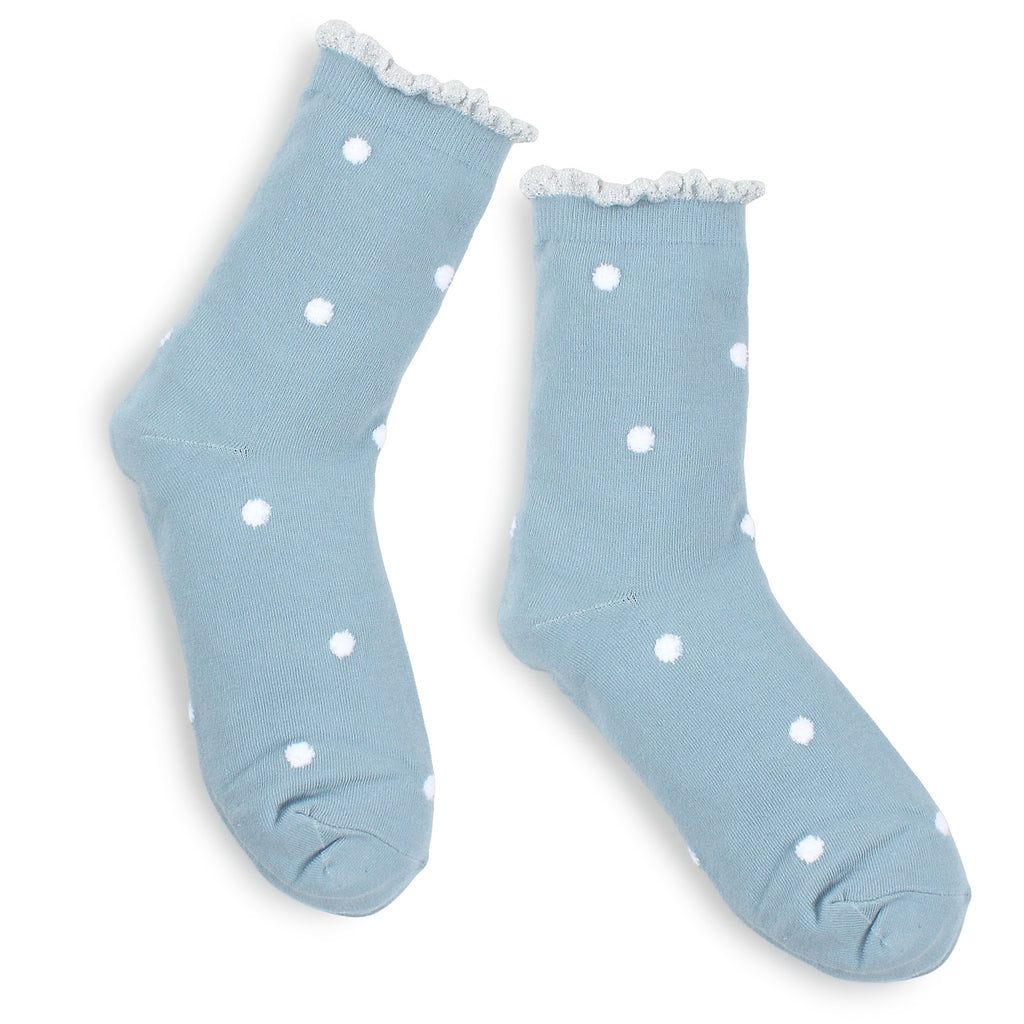 (5 Pairs) Polka Dot Casual Socks with INTYPE Sticker Crew socks FR15 ...