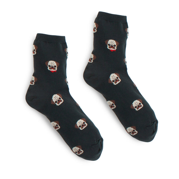 Favorite Casual Puppies Printed Crew Socks (4 pairs) GK14 - intypesocks