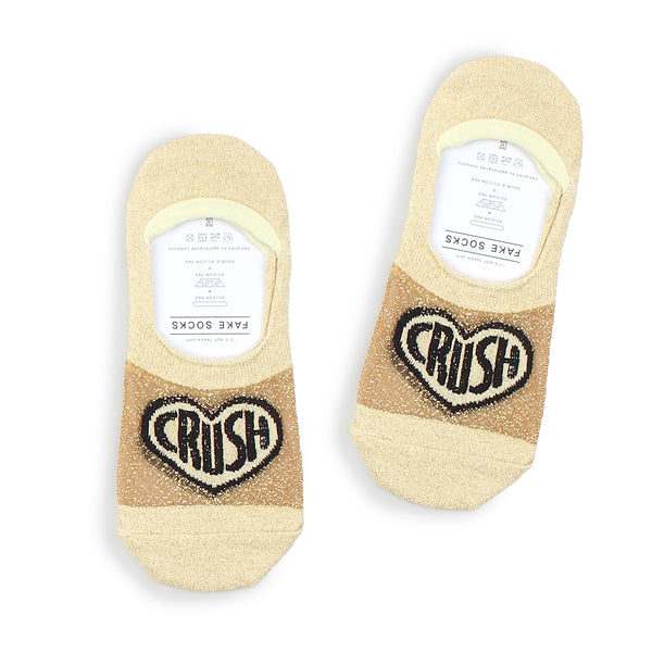Crush heart women loafer socks glitter foot cover see through IK14