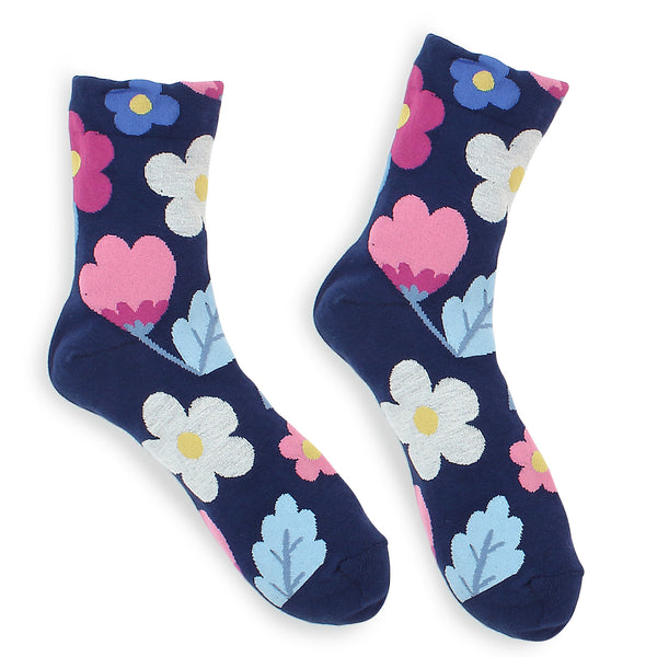 Wild Flower Pattern women Socks JG13