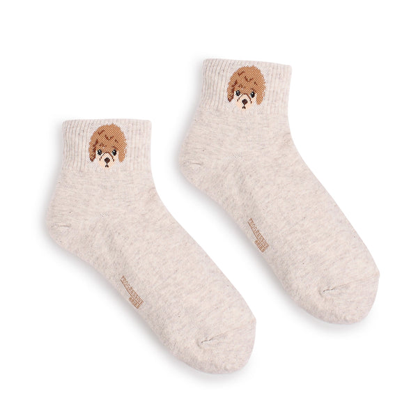 Women's Puppy Face Socks (5 pairs) JN15 - intypesocks