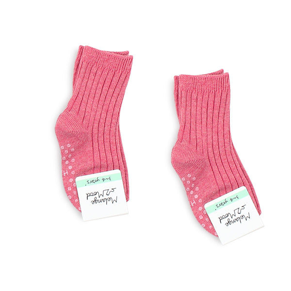 Kids Cotton Non Slip Pastel Color Socks C16