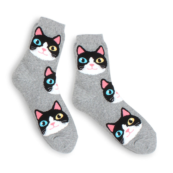 Kitty-cat Paws Socks (Crew 5pairs) KM15 - intypesocks