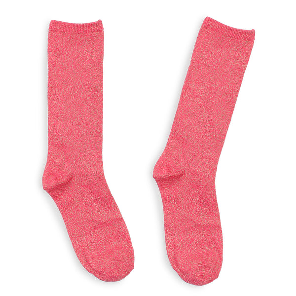 Ani fancy lurex shimmer women high socks (4pairs) XK58 - intypesocks