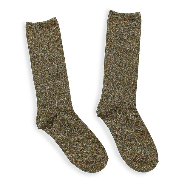 Ani basic lurex shimmer women high socks (4pairs) XK14 - intypesocks