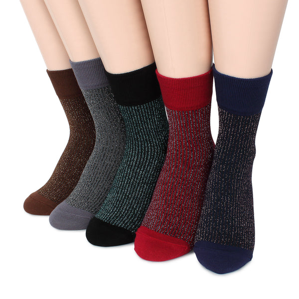 Twinkle shining ankle socks women sexy style (5 pairs) XN15 - intypesocks