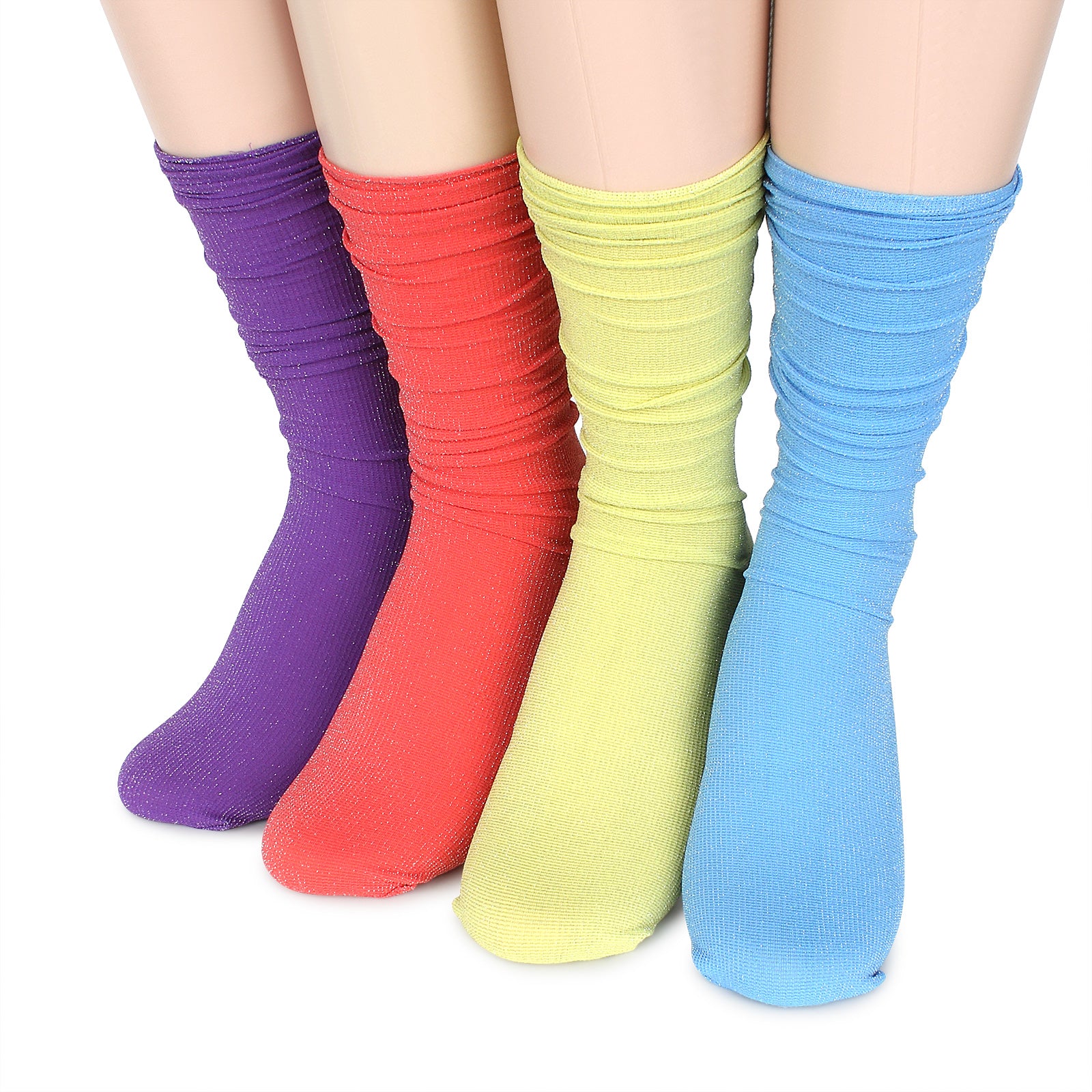 Vivid glitter Pearl stocking ribbed socks women high socks YJ14